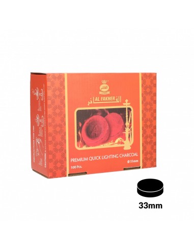 Κάρβουνα Ναργιλέ Al Fakher 33mm 100τεμ
