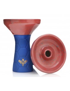 Bee Hookah Phunnel Dark Blue - Half Glazed Pink Blue