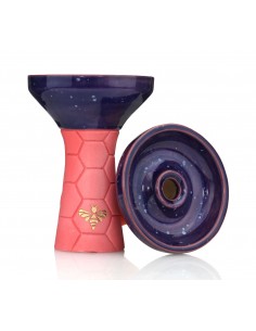 Bee Hookah Phunnel Pink - Half Glazed Purple White