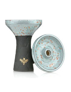 Bee Hookah Phunnel Black - Half Glazed White Orange Blue
